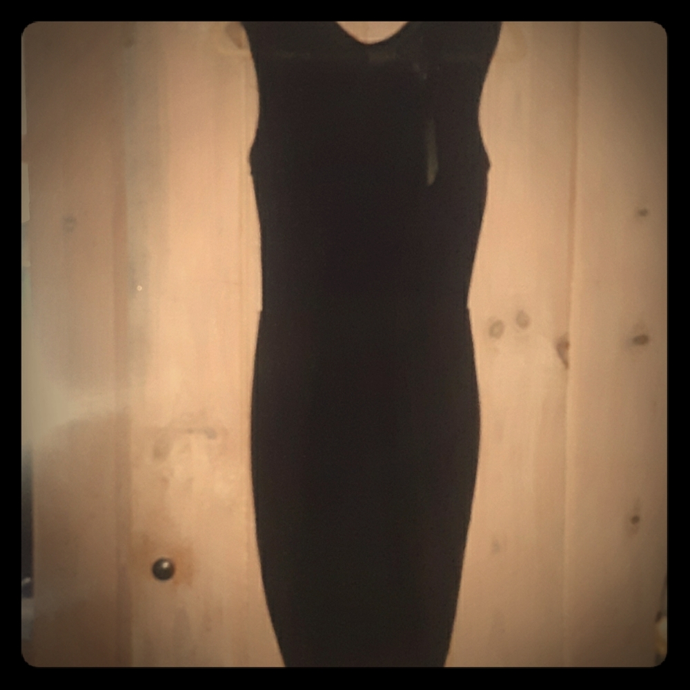 Black sheer top Esley dress, with sold bottom
